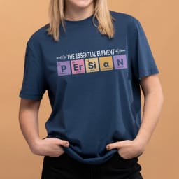 طرح تیشرت Essential Element Persian | عنصر ضروری «پارسی» به سبک جدول تناوبی | طرح تیشرت فان و غرور ملی