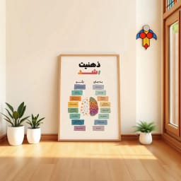 پوستر آموزشی ذهنیت رشد | طرح گرافیکی تغییر نگرش و تفکر مثبت برای یادگیری، پیشرفت و خودسازی