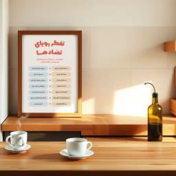 پوستر انگیزشی «تفکر پویای تضادها» | طرح قابل چاپ برای پذیرش هم‌زیستی تناقضات | افزایش انعطاف‌پذیری ذهنی و ارتقای رشد فکری